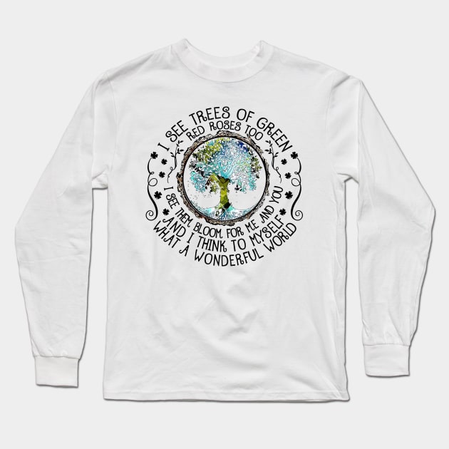 Myself What A Wonderful World Long Sleeve T-Shirt by adalynncpowell